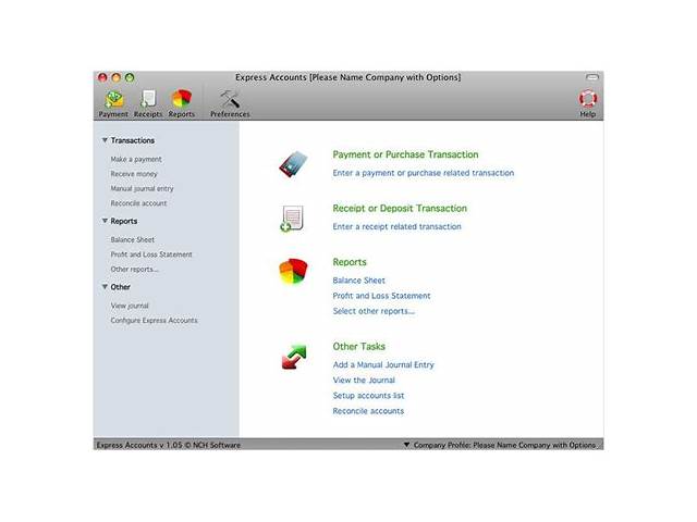 Express Accounts Plus (Mac) software [nchsoftware]